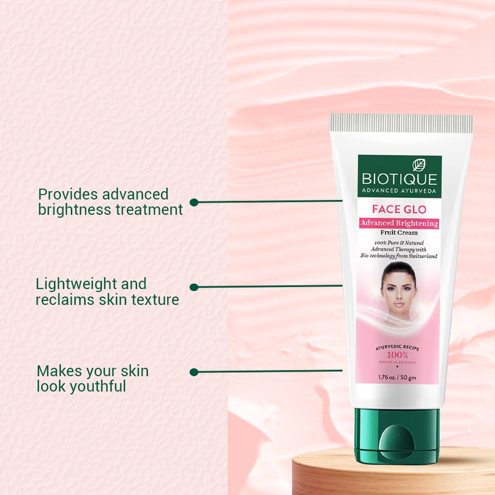 Biotique Face Glo Advanced Brightening Fruit Cream, 50g - Image 4 - Buy from Indicrest