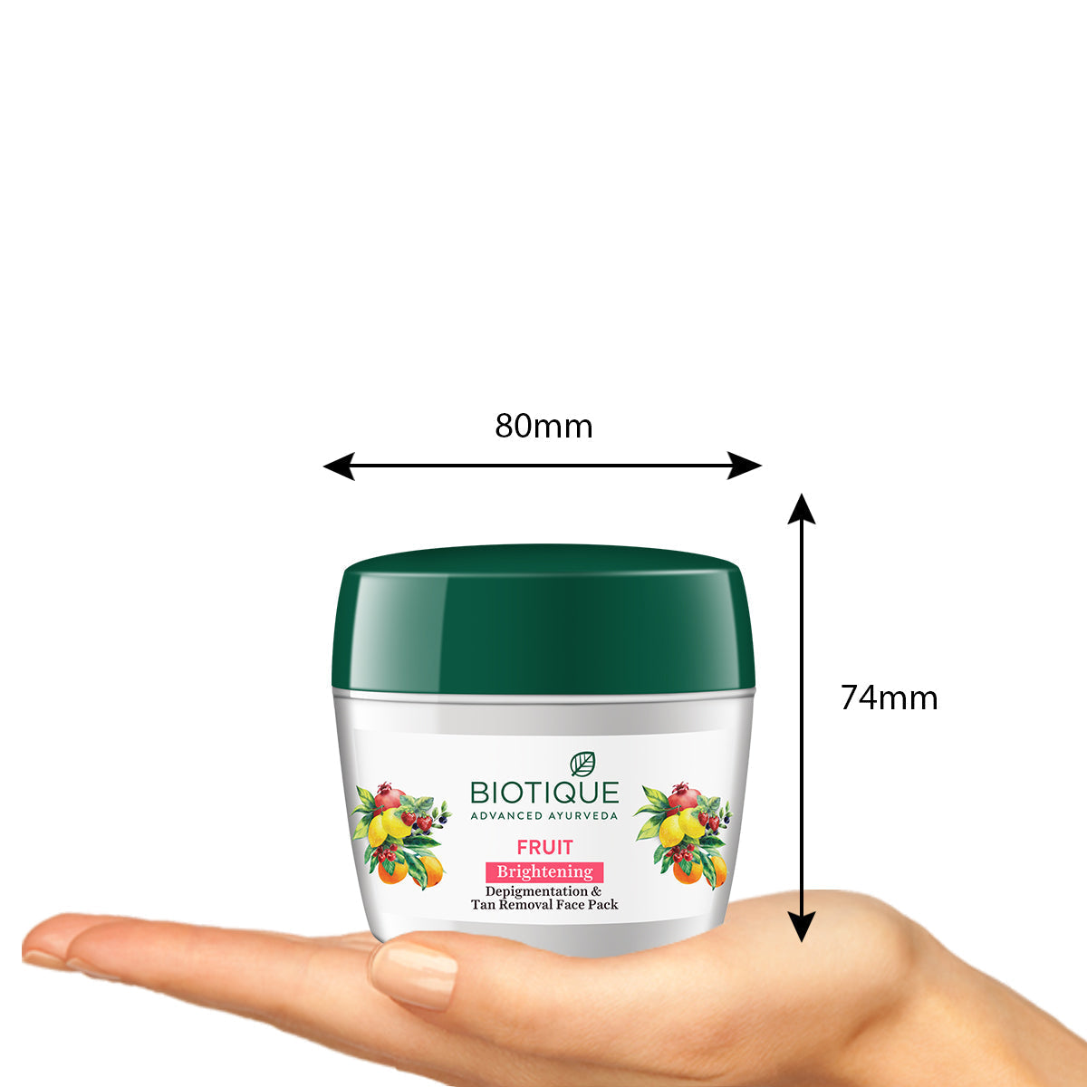 Biotique Fruit Brightening Depigmentation & Tan Removal Face Pack, 75g - Image 5 - Buy from Indicrest