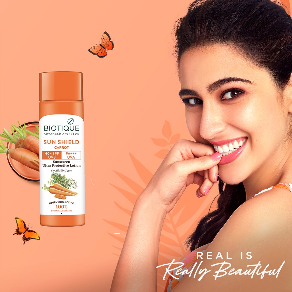 SUN SHIELD CARROT 40+SPF Sunscreen Lotion - 120ml - Image 3 - Buy from Indicrest