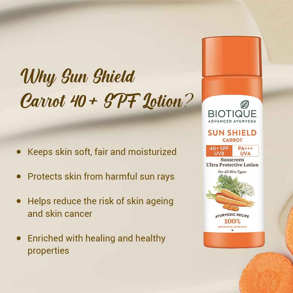SUN SHIELD CARROT 40+SPF Sunscreen Lotion - 120ml - Image 6 - Buy from Indicrest