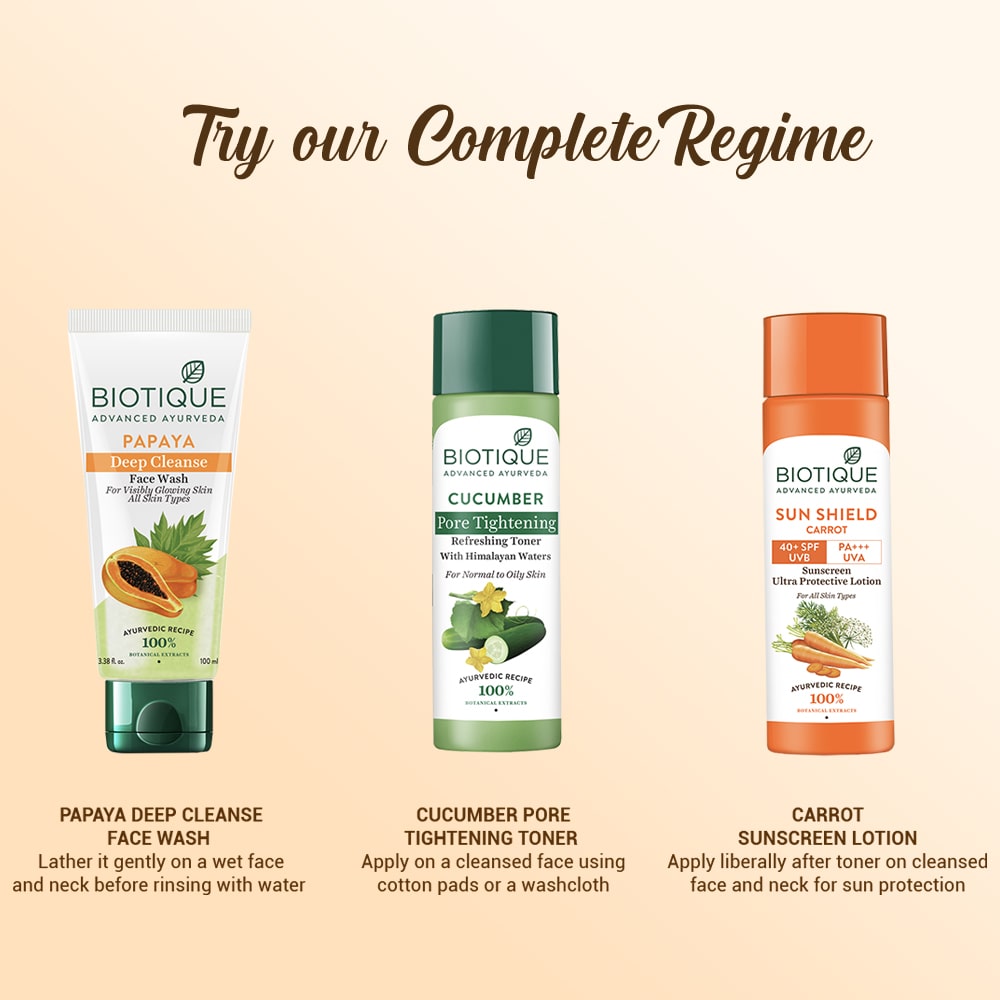 Biotique Sun Shield Carrot 40+SPF Sunscreen Lotion, 120ml - Image 9 - Buy from Indicrest