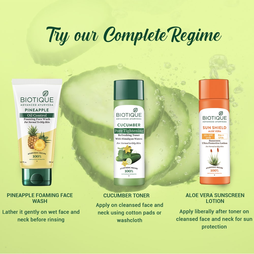 Biotique Cucumber Pore Tightening Refreshing Toner, 120ml - Image 9 - Buy from Indicrest