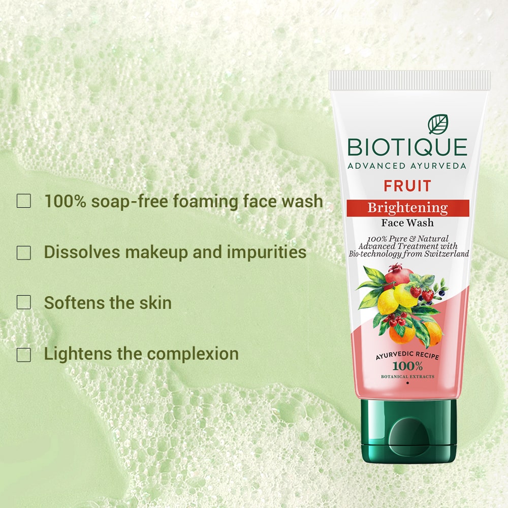 Biotique Fruit Brightening Face Wash, 200ml - Image 4 - Buy from Indicrest