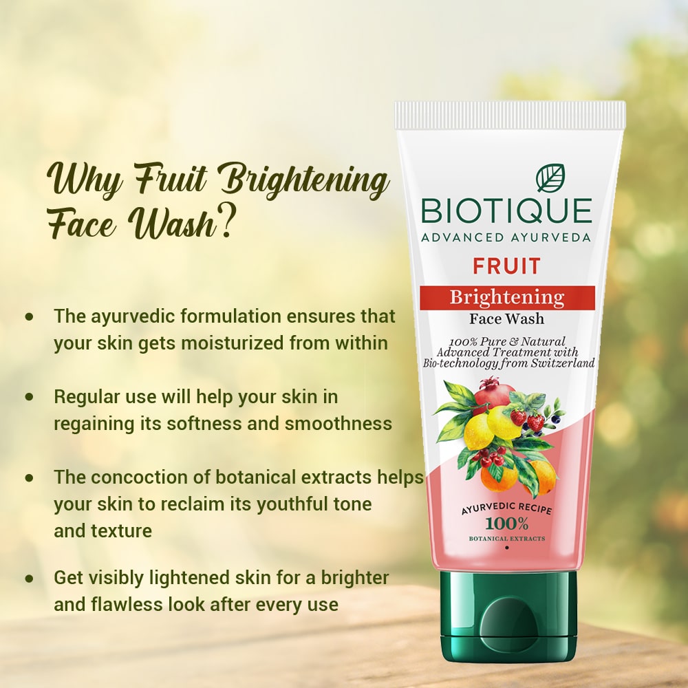 Biotique Fruit Brightening Face Wash, 200ml - Image 6 - Buy from Indicrest