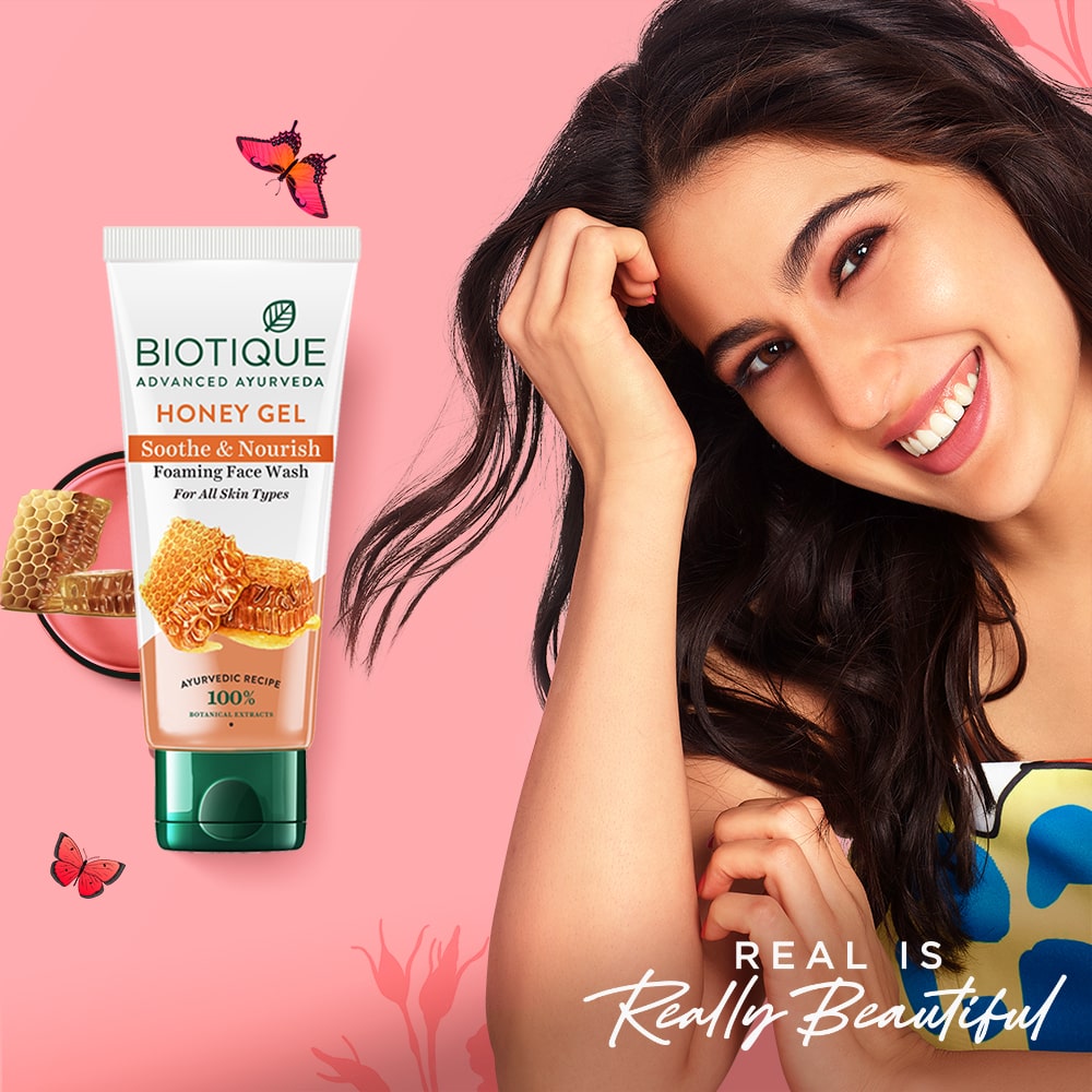 Biotique Honey Gel Soothe & Nourish Foaming Face Wash, 200ml - Image 4 - Buy from Indicrest
