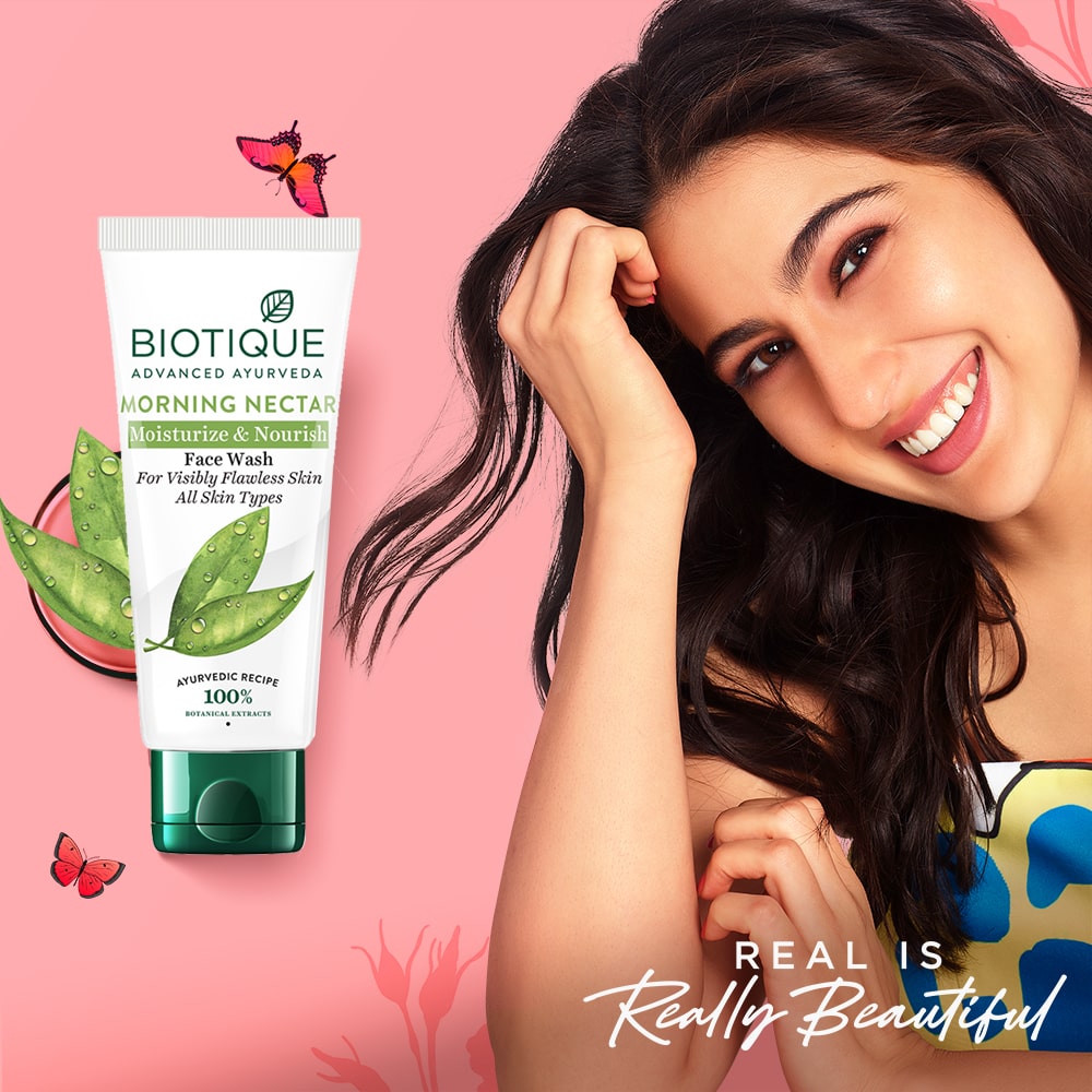Biotique Morning Nectar Moisturize & Nourish Face Wash, 300ml - Image 2 - Buy from Indicrest