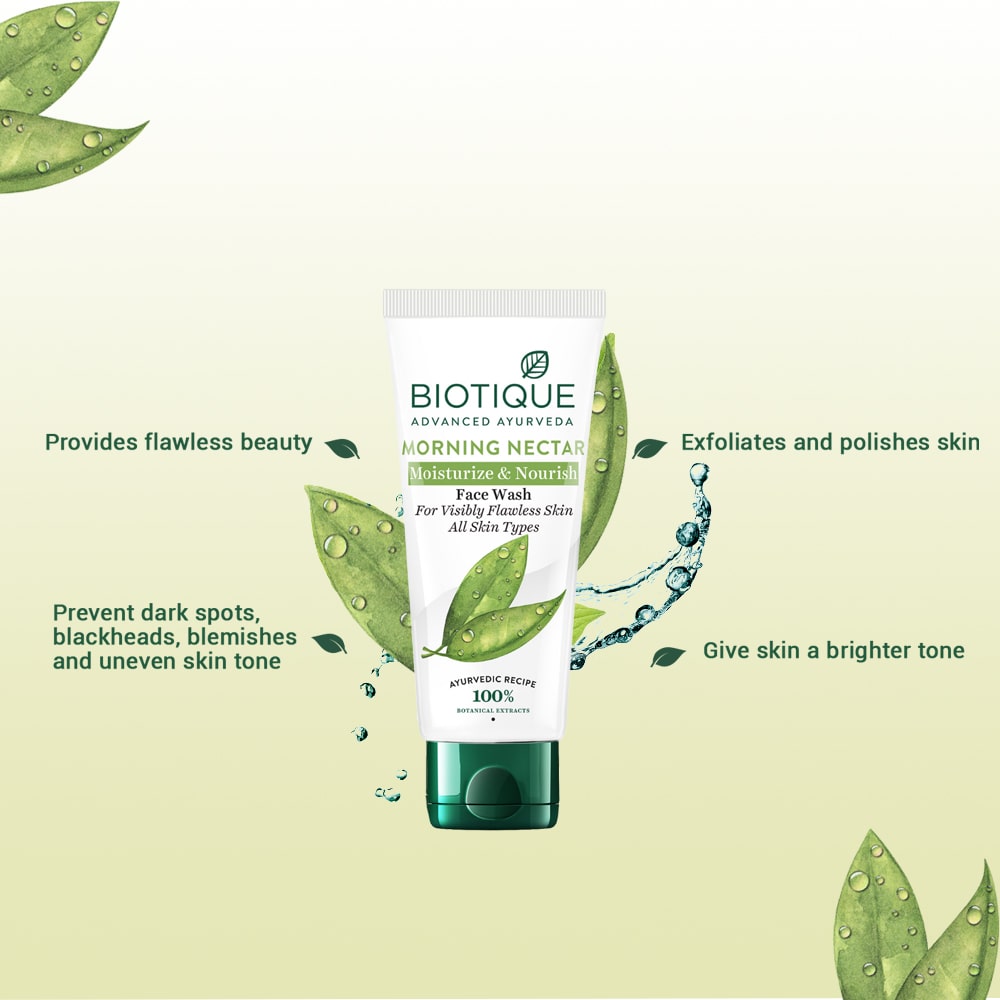 Biotique Morning Nectar Moisturize & Nourish Face Wash, 300ml - Image 3 - Buy from Indicrest