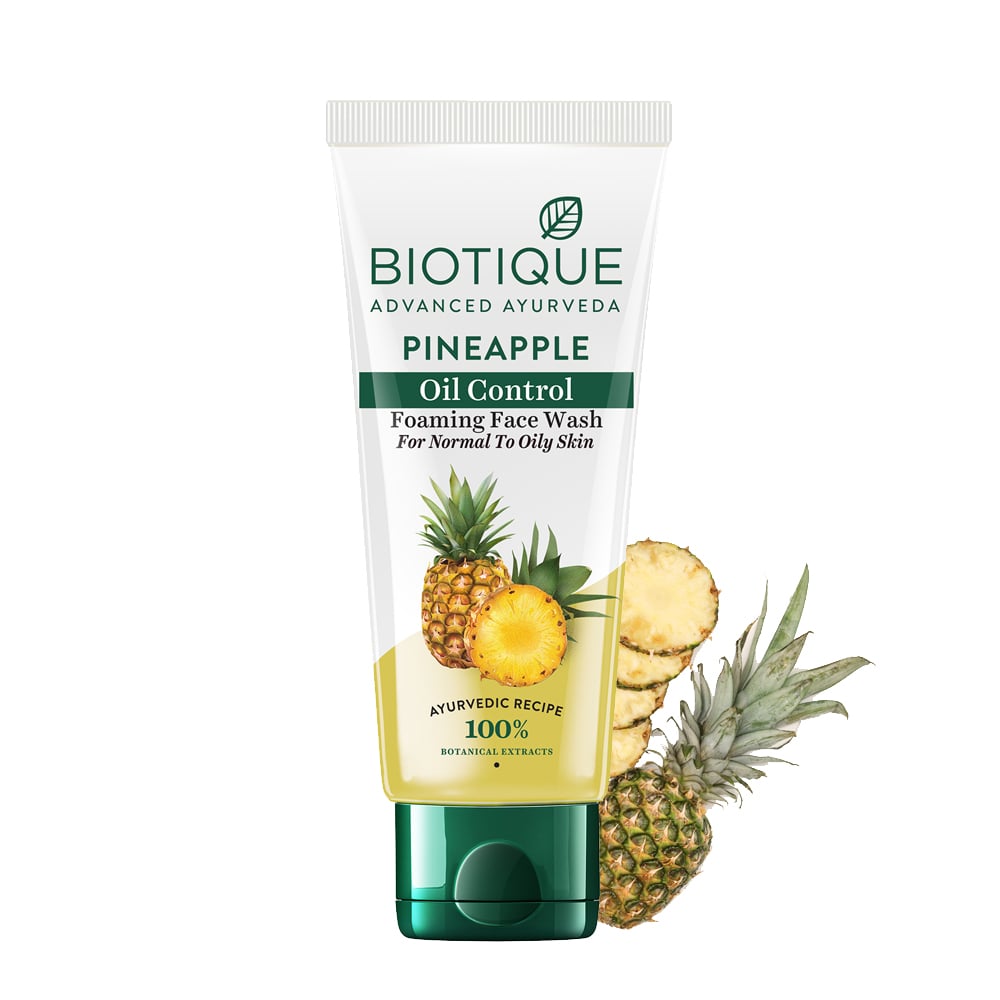 Biotique Pineapple Oil Control Foaming Face Wash, 100ml - Buy from Indicrest