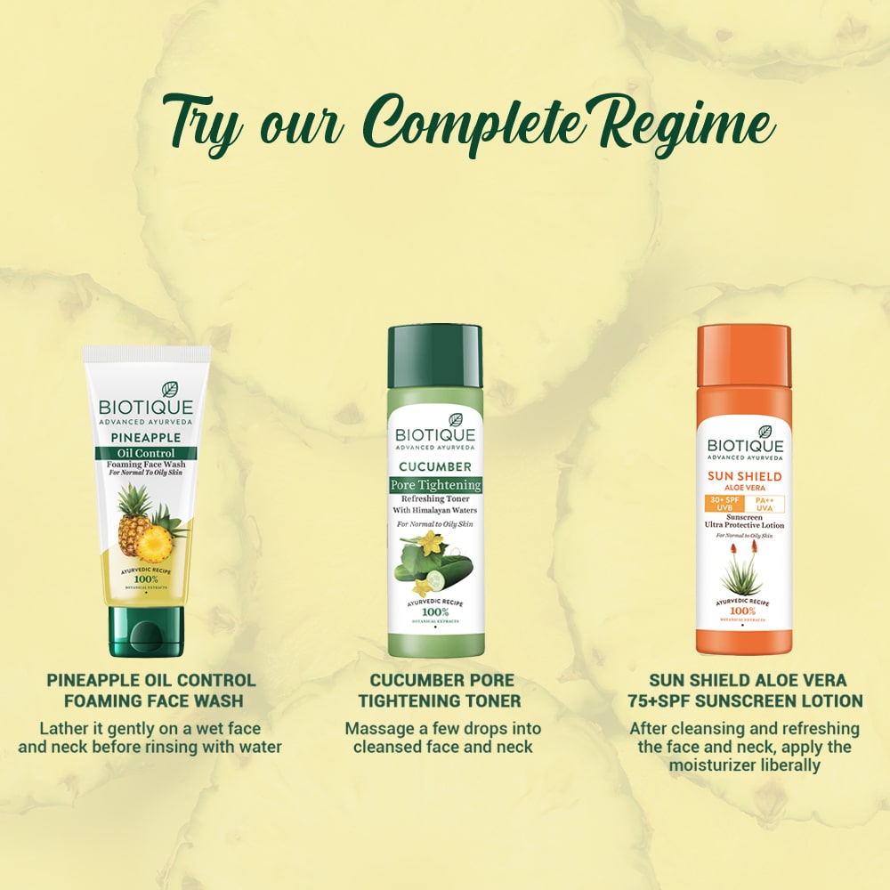 Biotique Pineapple Oil Control Foaming Face Wash, 100ml - Image 8 - Buy from Indicrest