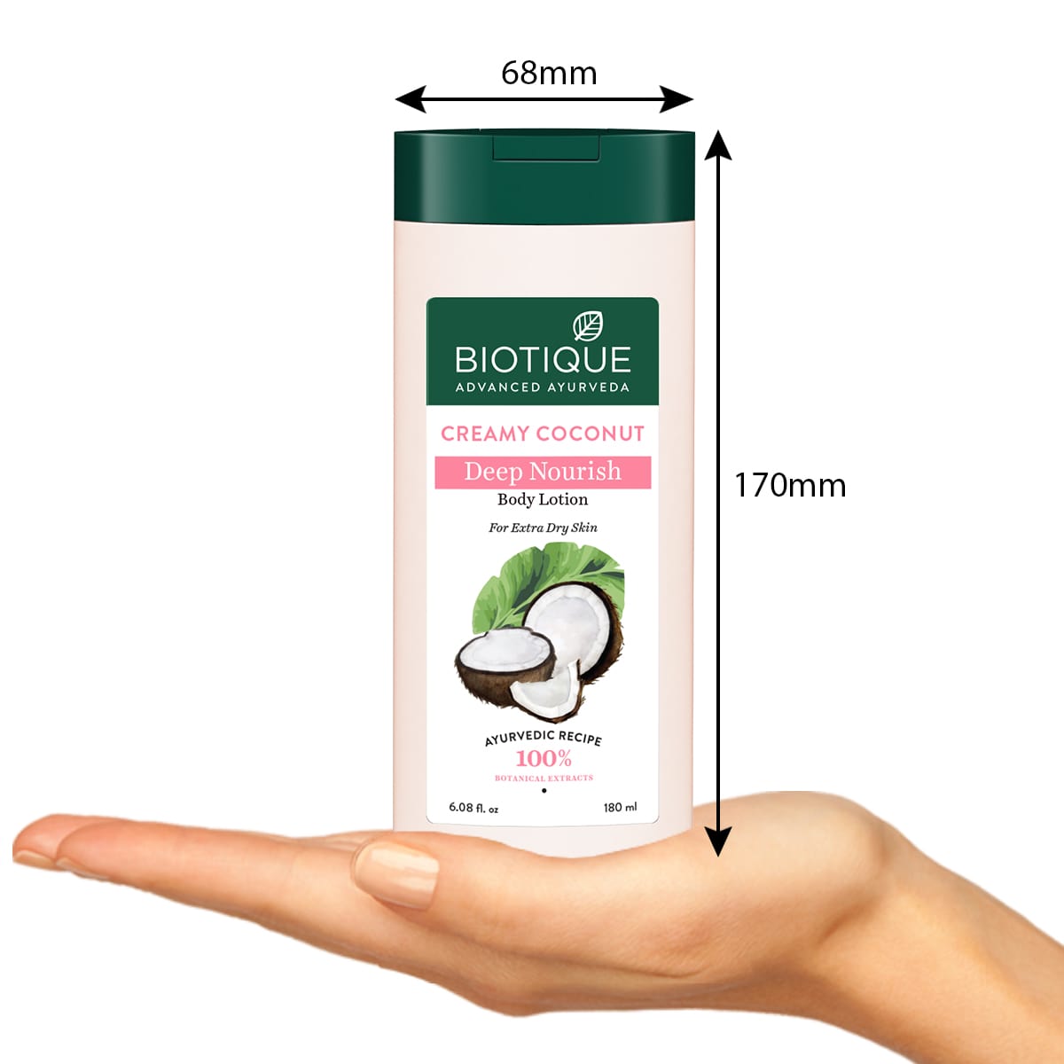 Biotique Creamy Coconut Deep Nourish Body Lotion, 180ml - Image 3 - Buy from Indicrest