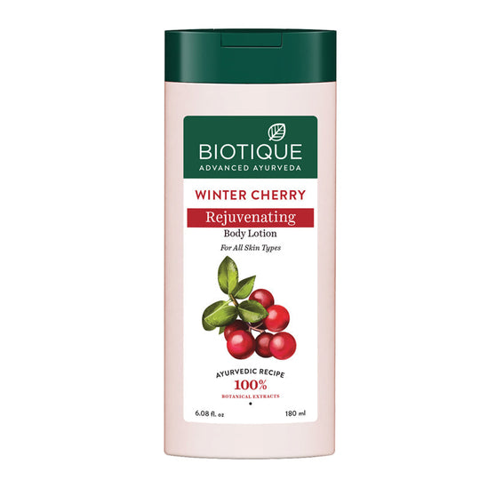 Biotique Winter Cherry Rejuvenating Body Lotion, 180ml - Buy from Indicrest