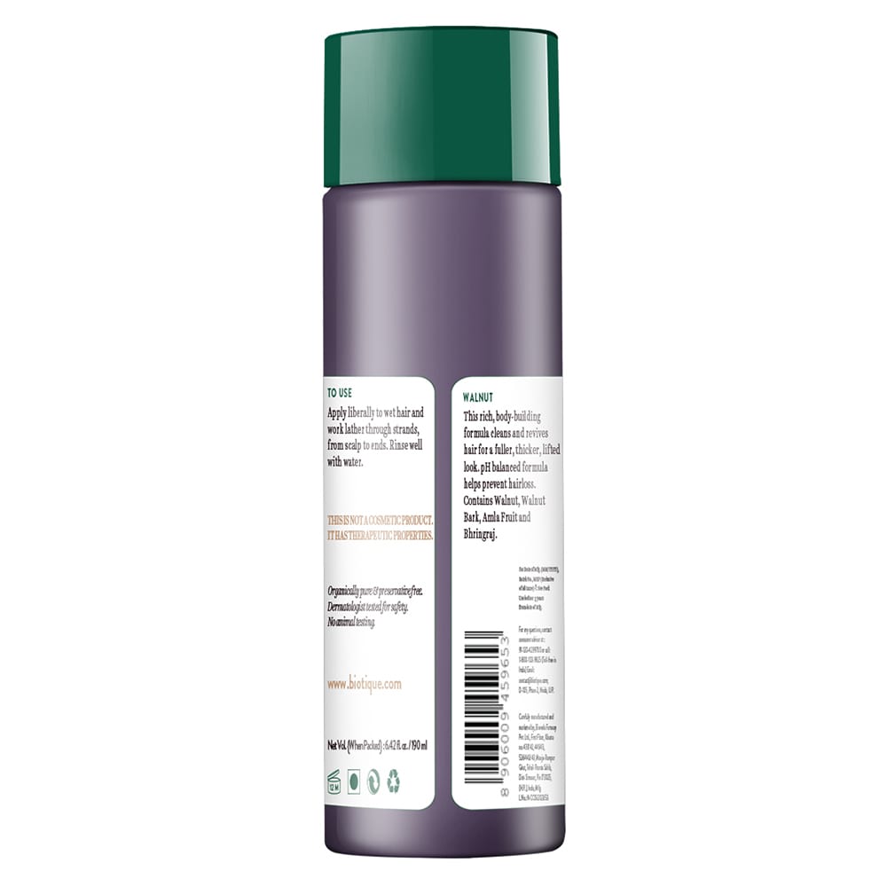 Biotique Walnut Volume & Bounce Shampoo and Conditioner, 190ml - Image 8 - Buy from Indicrest