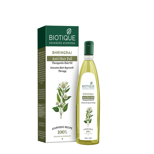 Biotique Bhringraj Anti Hair fall therapeutic Hair oil, 100ml Pet Flat bottle - Buy from Indicrest