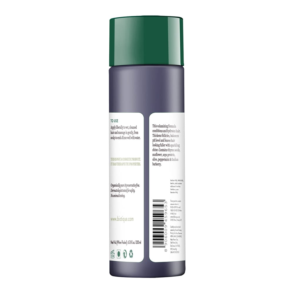 Biotique Thyme Volume & Bounce Conditioner, 180ml - Image 6 - Buy from Indicrest
