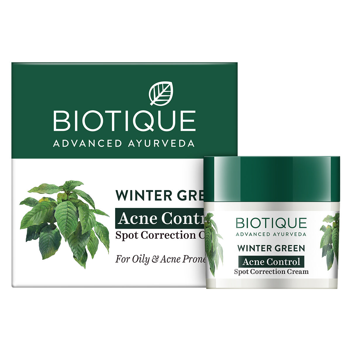 Biotique Winter Green Acne Control Spot Correction Cream, 15g - Buy from Indicrest