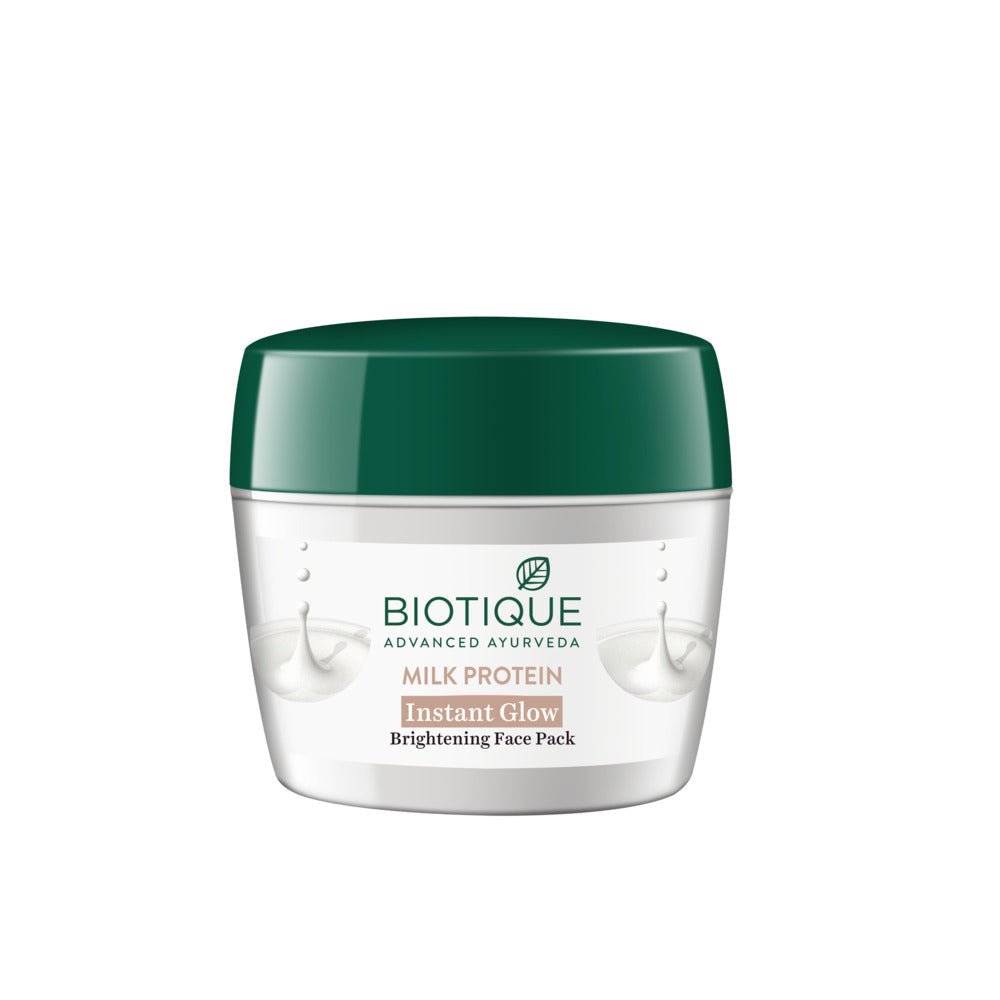 Biotique Milk Protein Instant Glow Brightening Face Pack, 175g - Buy from Indicrest
