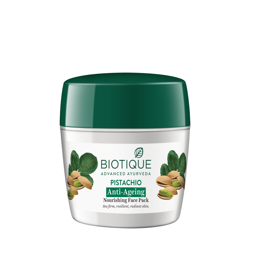 Biotique Pistachio Anti Ageing Nourishing Face Pack, 50g - Image 2 - Buy from Indicrest