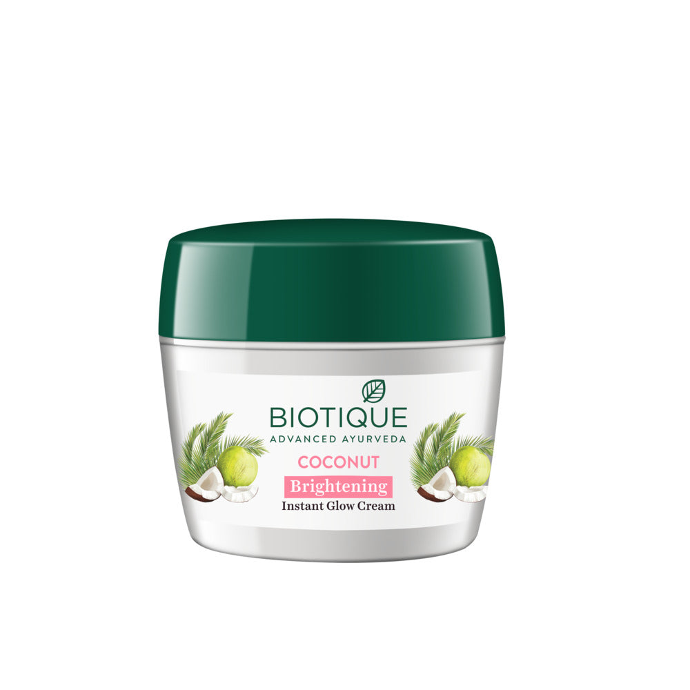 Biotique Coconut Brightening Instant Glow Cream, 175g - Buy from Indicrest