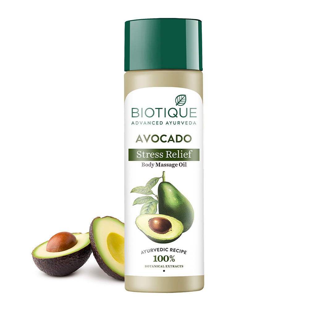 Biotique Avocado Stress Relief Body Massage Oil, 200ml - Image 4 - Buy from Indicrest