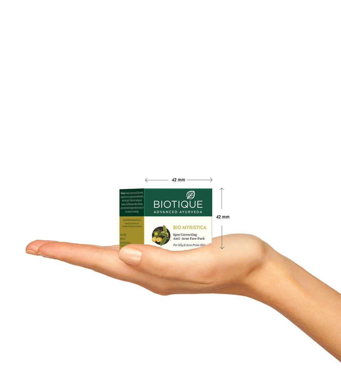 Biotique Myristica acne control spot correction face pack, 20g - Image 2 - Buy from Indicrest