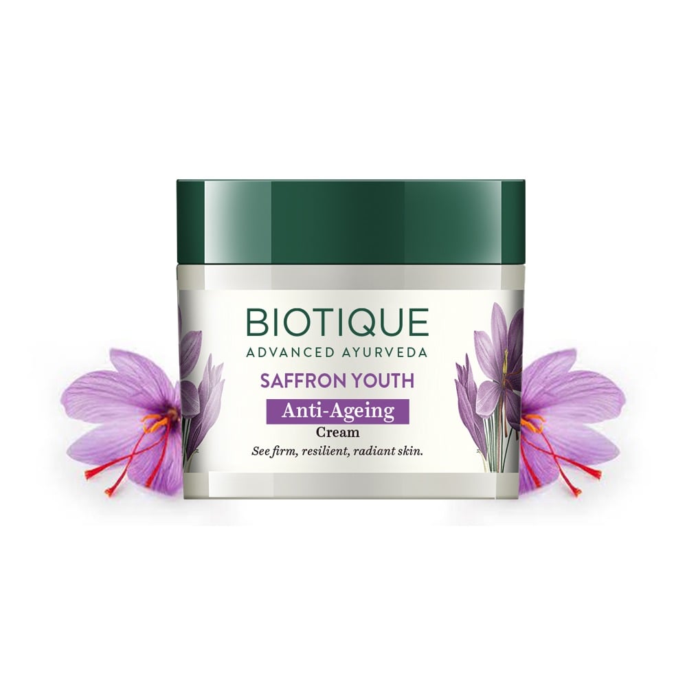 Biotique Saffron Youth Anti-Ageing Cream, 175g - Image 9 - Buy from Indicrest