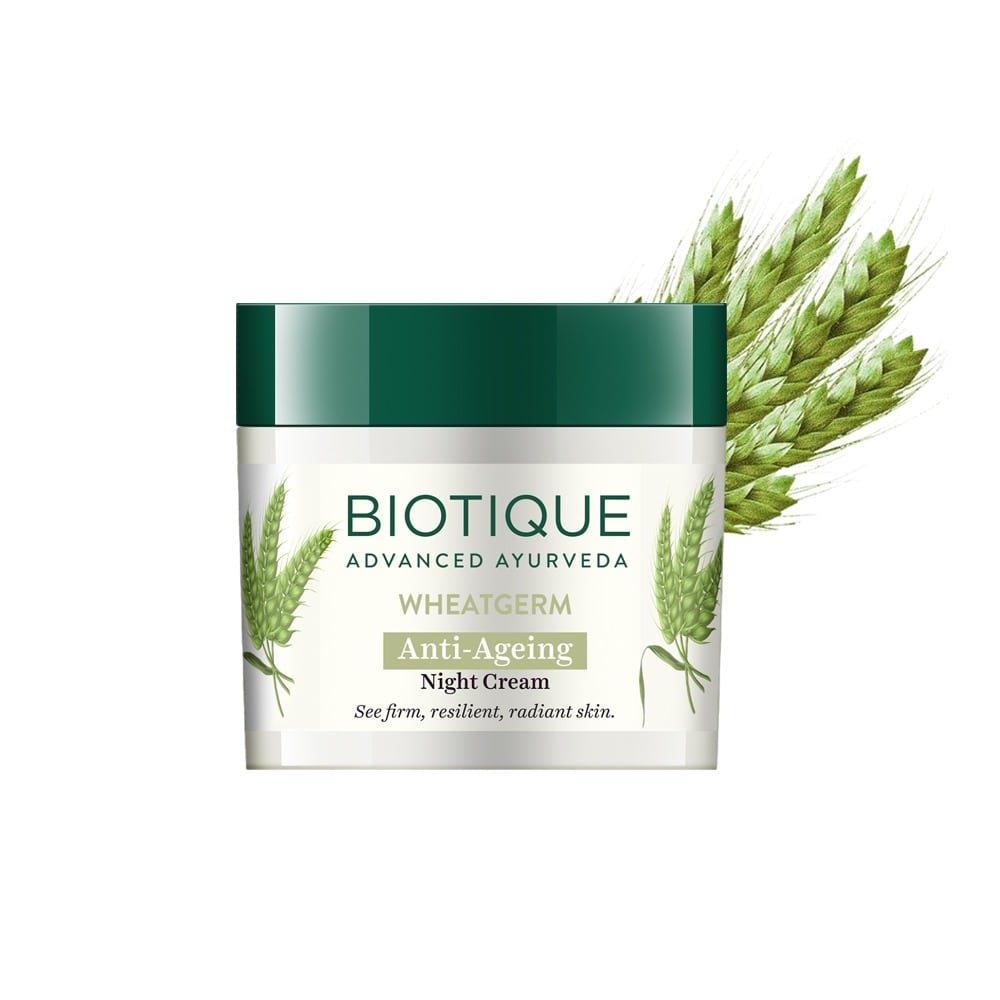 Biotique Wheatgerm Anti-Ageing Night Cream, 50g - Image 2 - Buy from Indicrest