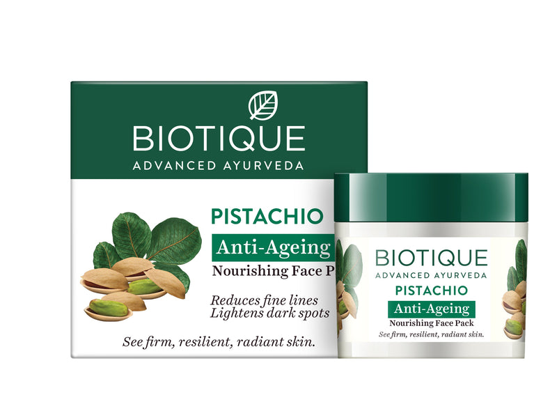 Biotique Pistachio Anti Ageing Nourishing Face Pack, 50g - Buy from Indicrest