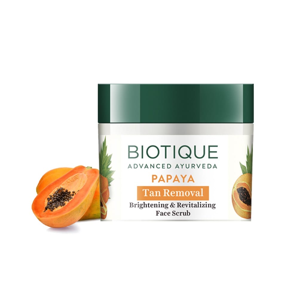 Biotique Papaya Tan Removal Brightening & Revitalizing Face Scrub, 75g - Image 3 - Buy from Indicrest