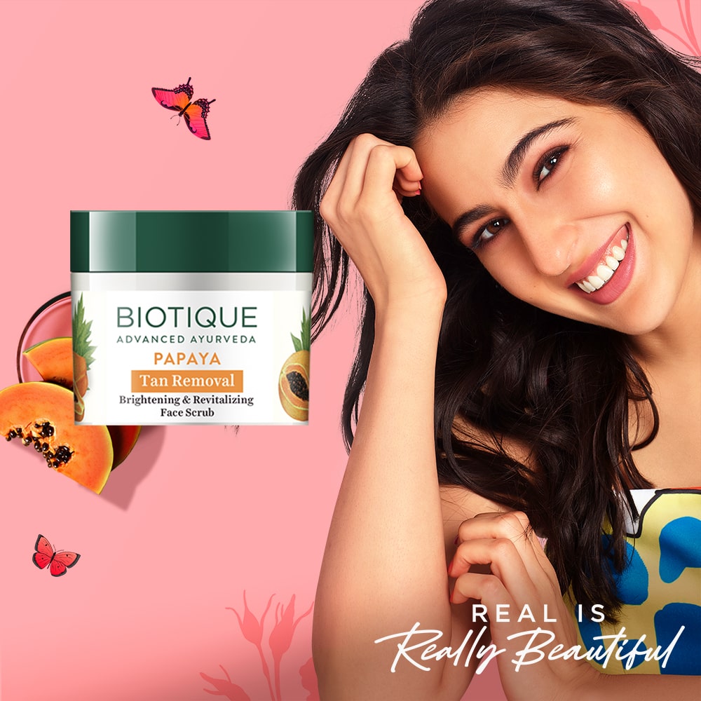 Biotique Papaya Tan Removal Brightening & Revitalizing Face Scrub, 235g - Image 2 - Buy from Indicrest