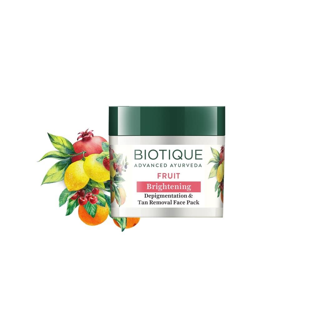 Biotique Fruit Brightening Depigmentation & Tan Removal Face Pack, 75g - Image 2 - Buy from Indicrest