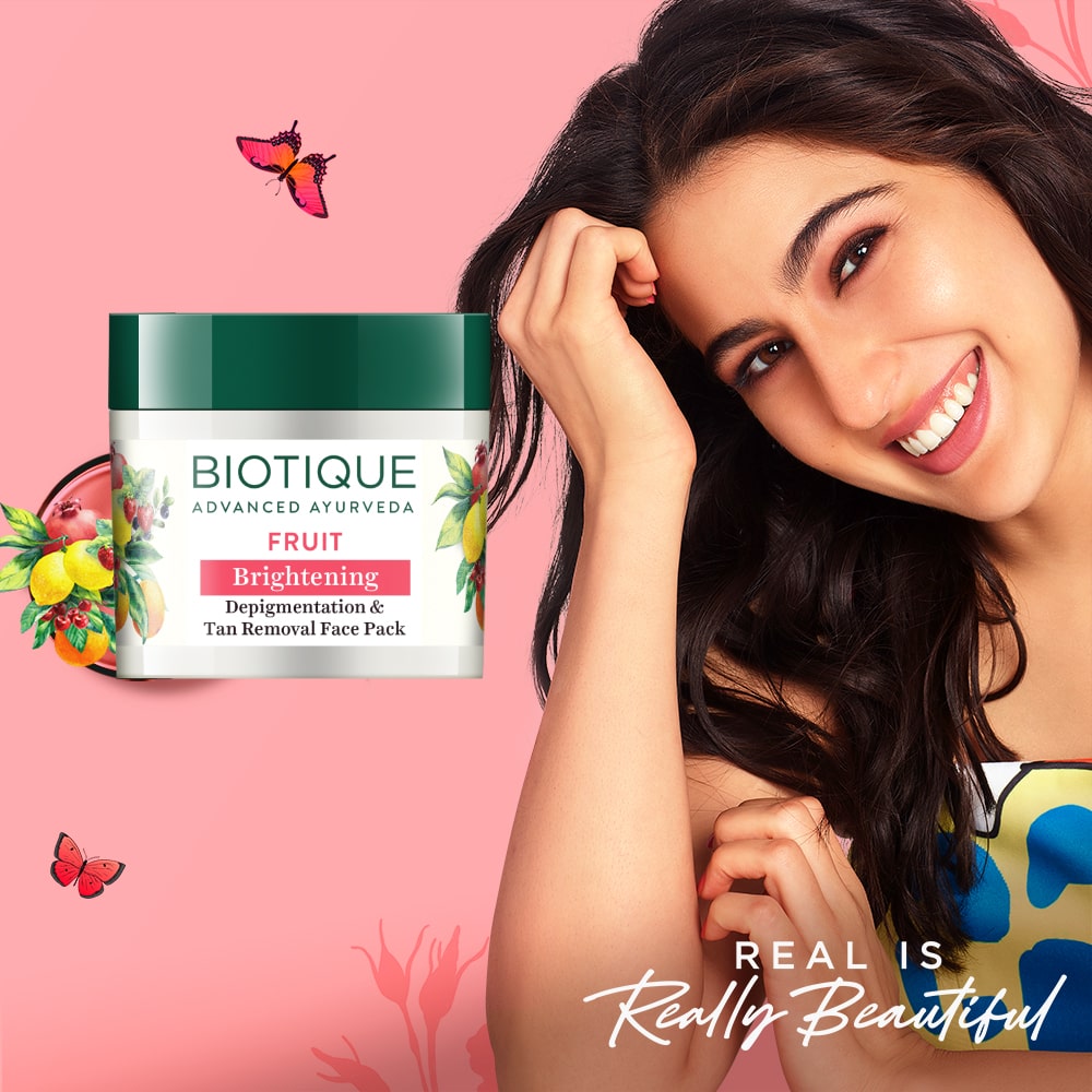 Biotique Fruit Brightening Depigmentation & Tan Removal Face Pack, 235g - Image 3 - Buy from Indicrest