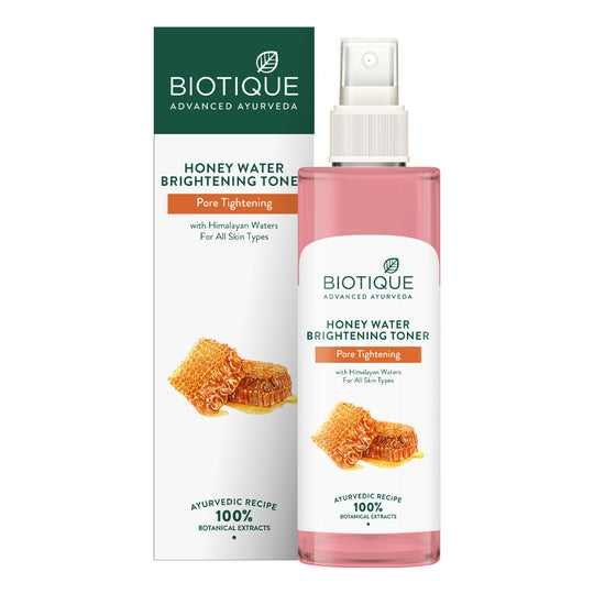 Biotique Honey Water Pore Tightening Brightening Toner, 200ml - Buy from Indicrest