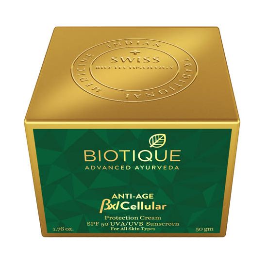 Biotique Anti-Age Bxl Cellular Protection Cream SPF 50 Uva/Uvb Sunscreen, 50g - Image 3 - Buy from Indicrest