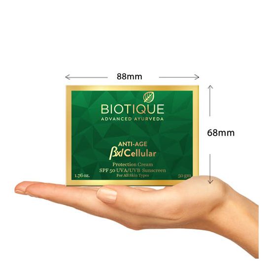 Biotique Anti-Age Bxl Cellular Protection Cream SPF 50 Uva/Uvb Sunscreen, 50g - Image 4 - Buy from Indicrest