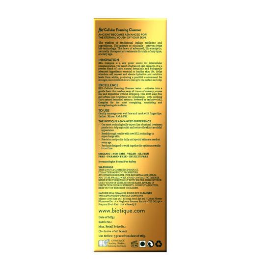 Biotique Clean Bxl Cellular Foaming Cleanser, 200ml - Image 2 - Buy from Indicrest