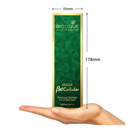 Biotique Clean Bxl Cellular Foaming Cleanser, 200ml - Image 5 - Buy from Indicrest
