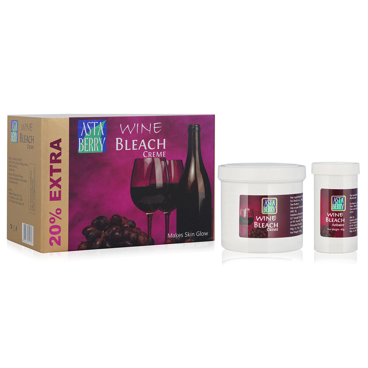 Astaberry Wine Bleach For Glow 300gm - Image 2 - Buy from Indicrest