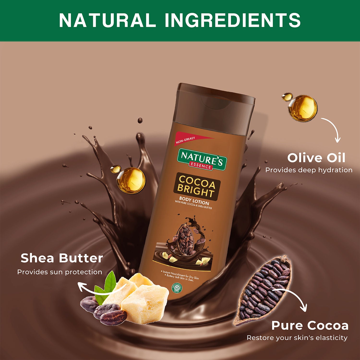 Nature's Essence Cocoa Bright Body Lotion, 100ml Buy at Indicrest Image 4