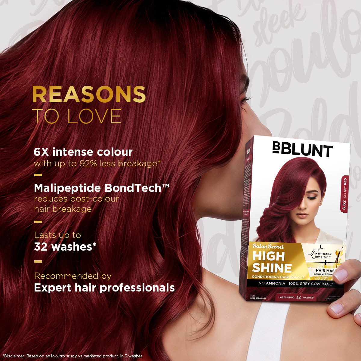 Bblunt High Shine Conditioning Hair Colour, Cherry Red Shade 6.62 - Image 9 - Buy from Indicrest