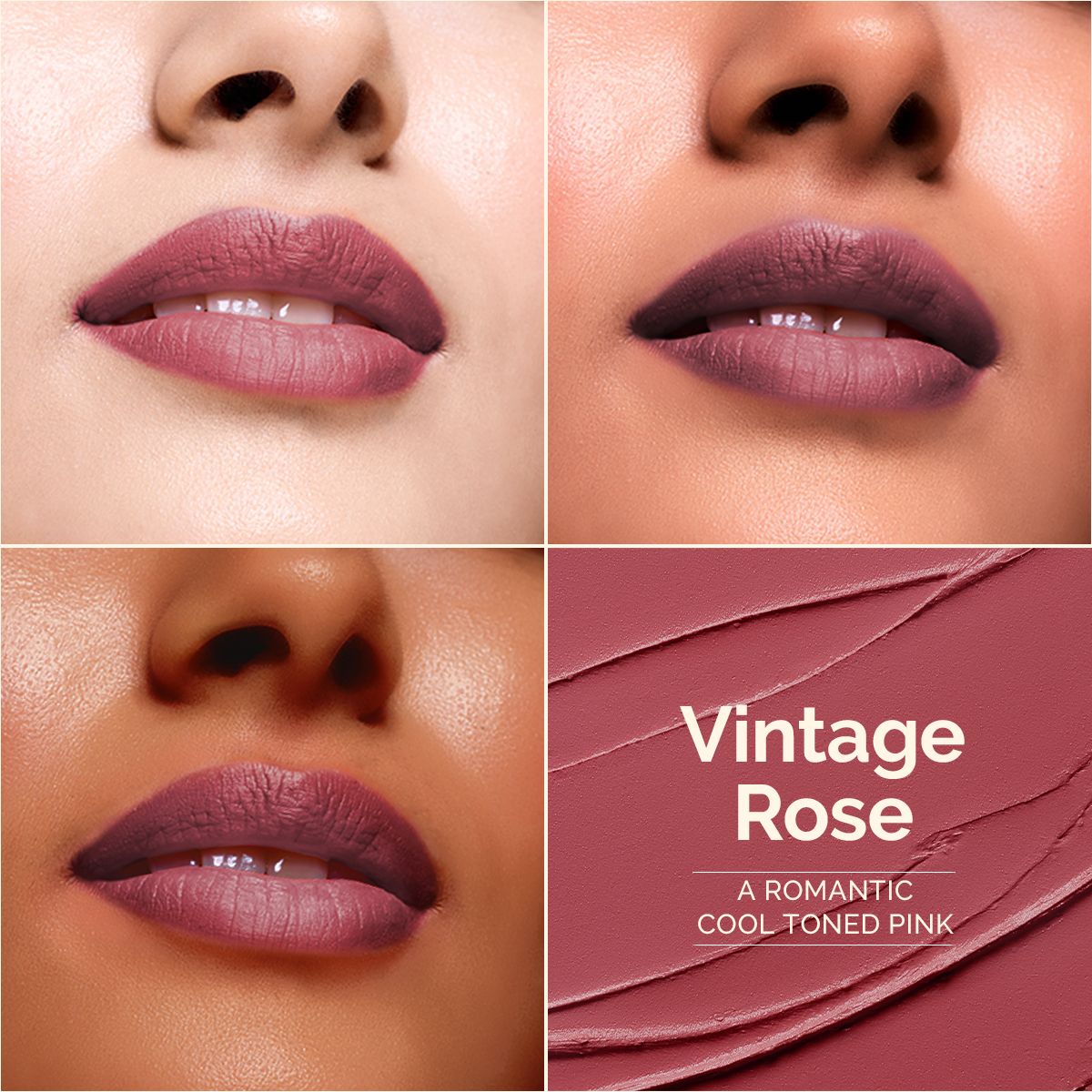 Mamaearth Luxe Matte Long Stay Lipstick with Passion Fruit Oil & Vitamin E, 2g | Vintage Rose - Image 8 - Buy from Indicrest