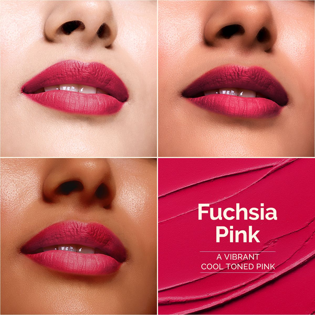 Mamaearth Luxe Matte Long Stay Lipstick with Passion Fruit Oil & Vitamin E, 2g | Fuchsia Pink - Image 8 - Buy from Indicrest