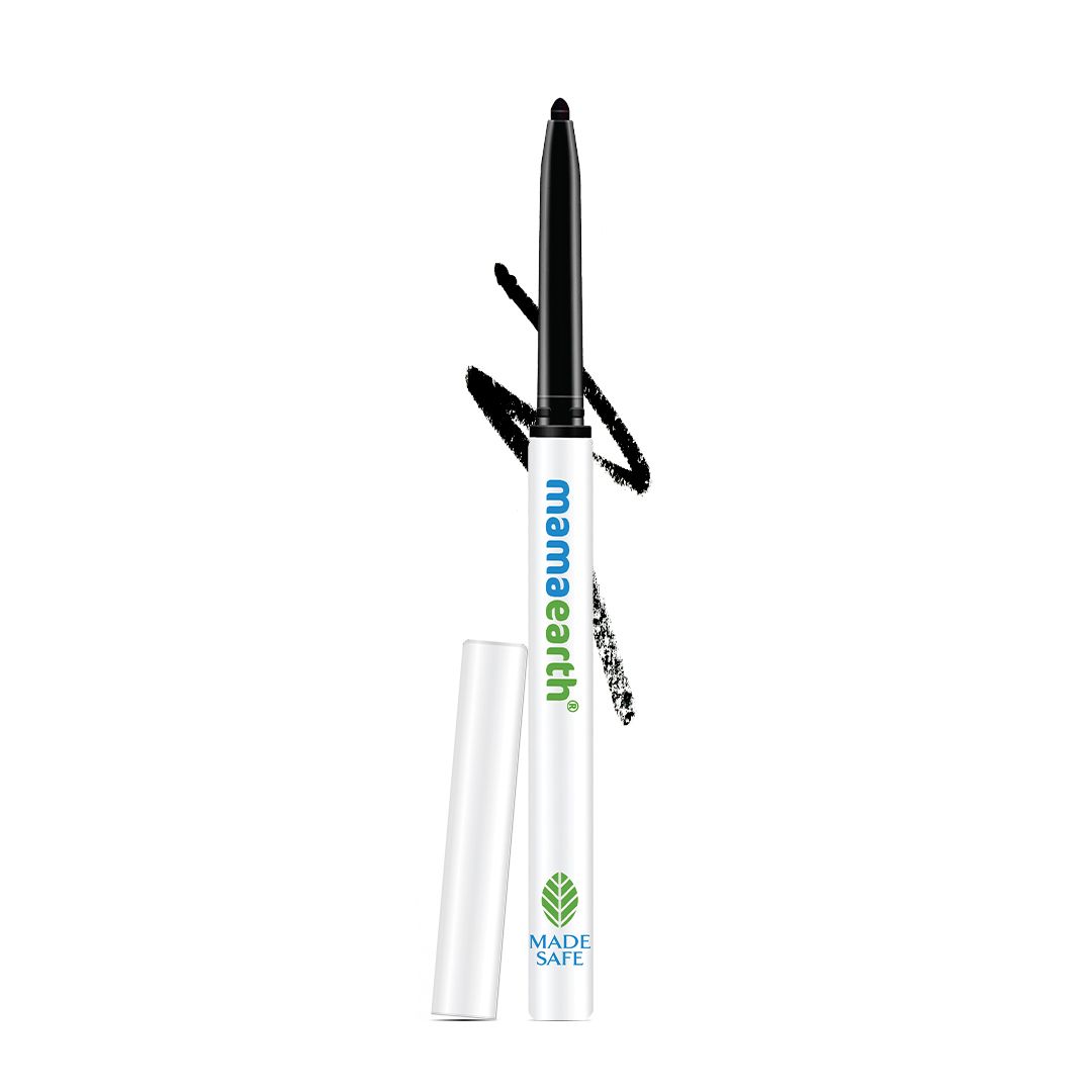 Mamaearth Charcoal Black Long Stay Kajal with Vitamin C & Chamomile for 11-Hour Smudge-free Stay - Buy from Indicrest