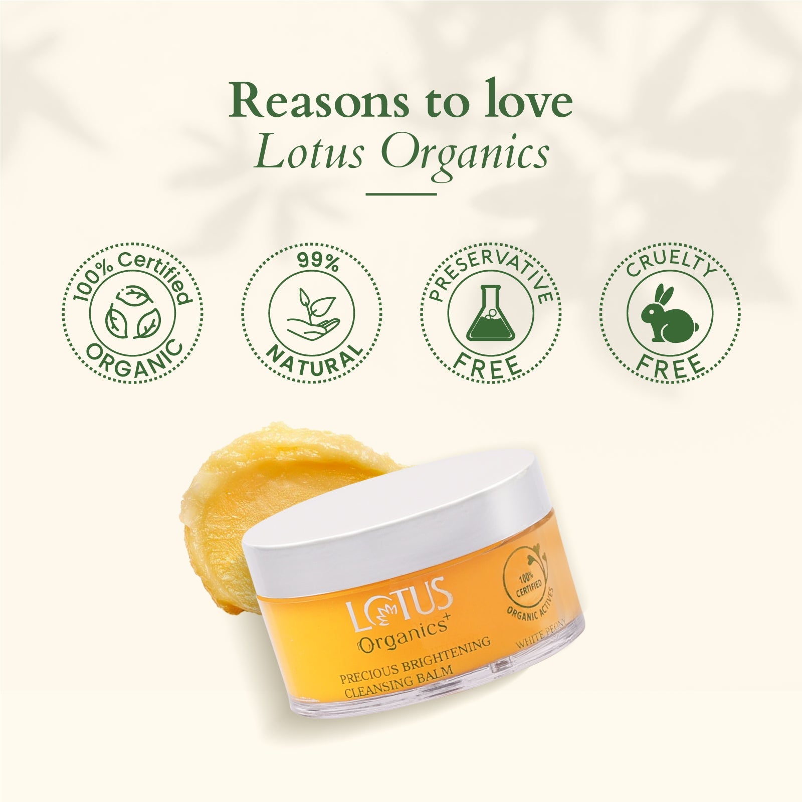Lotus Herbals Precious Brightening Cleansing Balm, 50g