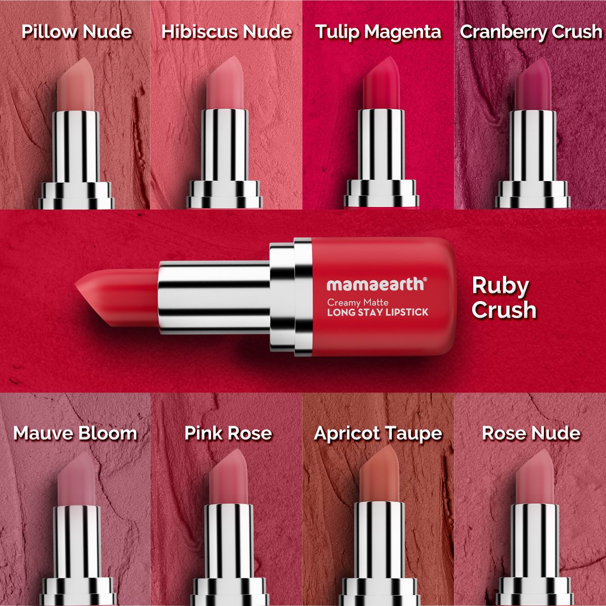 Mamaearth Creamy Matte Long Stay Lipstick with Murumuru Butter and Vitamin E, 4.2g | Pink Rose - Image 4 - Buy from Indicrest