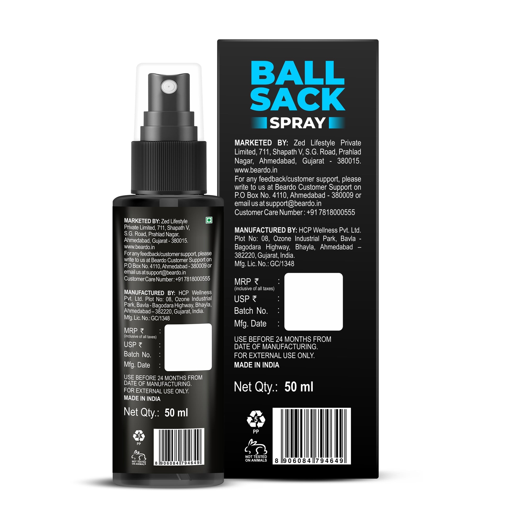 Beardo Ball Sack Spray, For Fresh & Dry Balls, 50ml - Image 6 - Buy from Indicrest