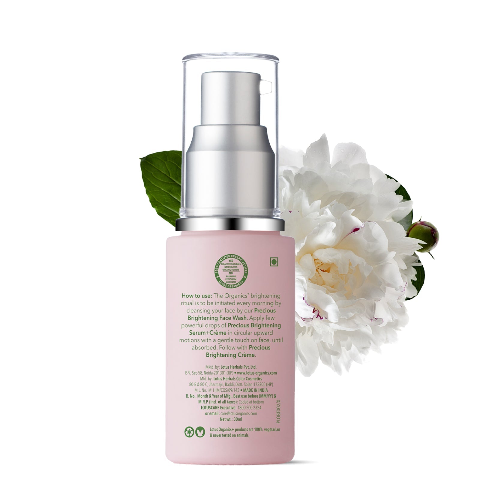 Lotus Herbals Precious Brightening Serum+ Creme, 30ml
