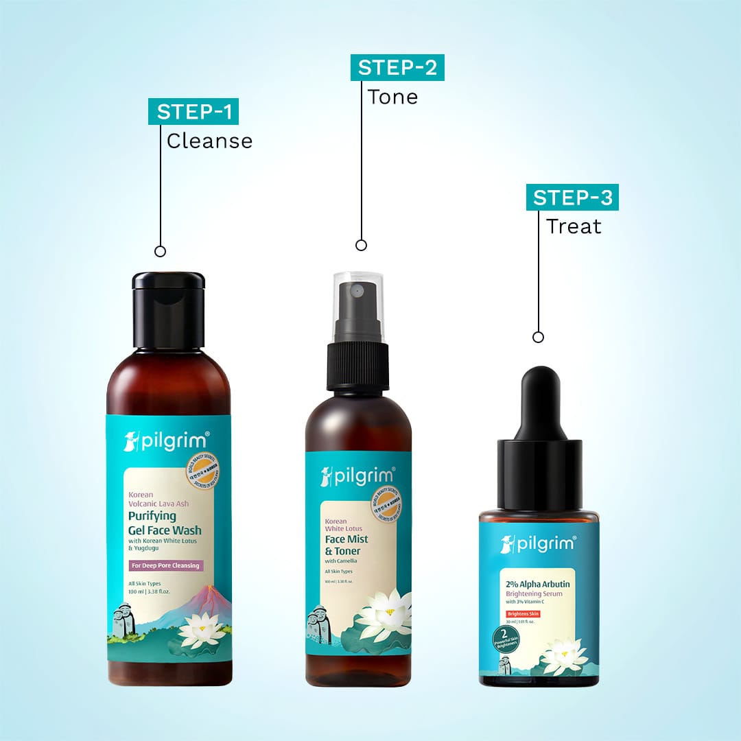 Pilgrim Marks Removal Kit, Face Wash 100ml + Face Mist & Toner + 100ml + Brightening Serum 30ml - Image 9 - Buy from Indicrest