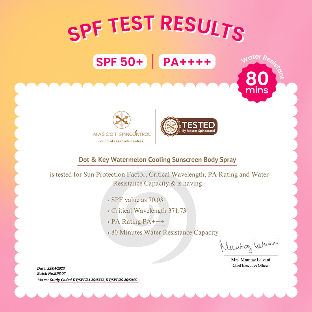 Dot & Key Watermelon Body Sunscreen Spray SPF 50+ PA+++, 110ml