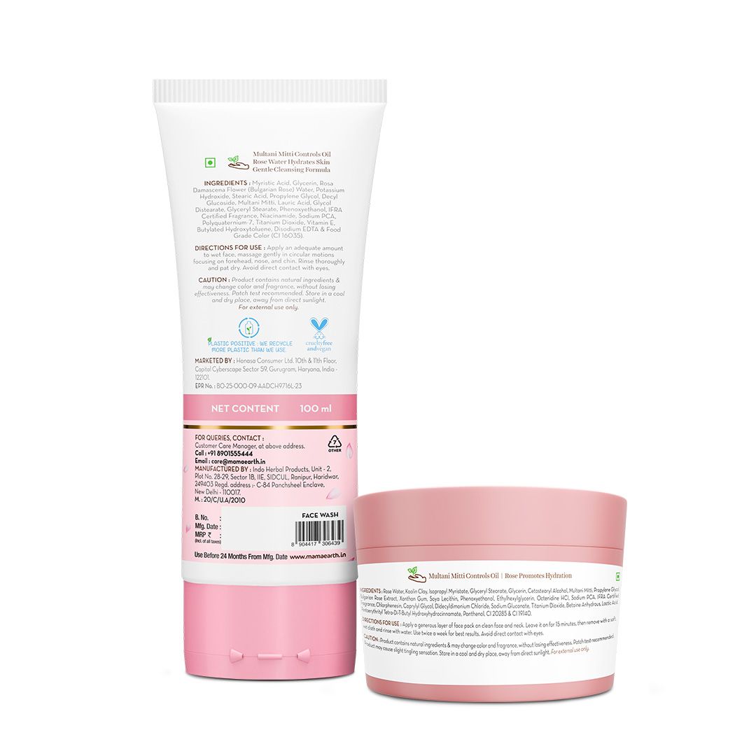 Mamaearth Multani Mitti Oil Control Combo with with Multani Mitti & Bulgarian Rose for Oil Control - Image 2 - Buy from Indicrest
