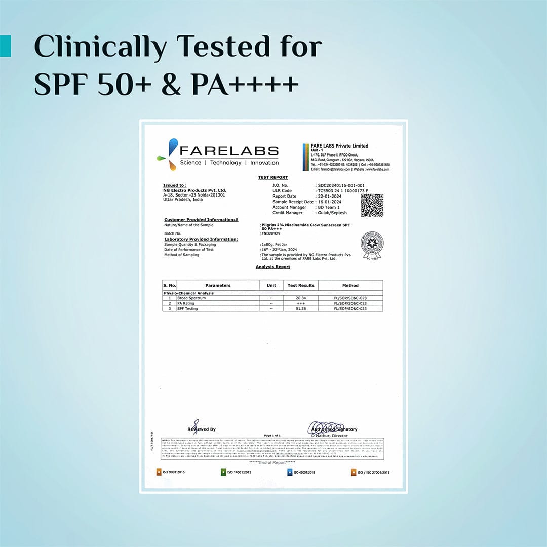 Pilgrim 2% Niacinamide Glow Gel Sunscreen SPF 50+ PA+++, 50g - Image 8 - Buy from Indicrest